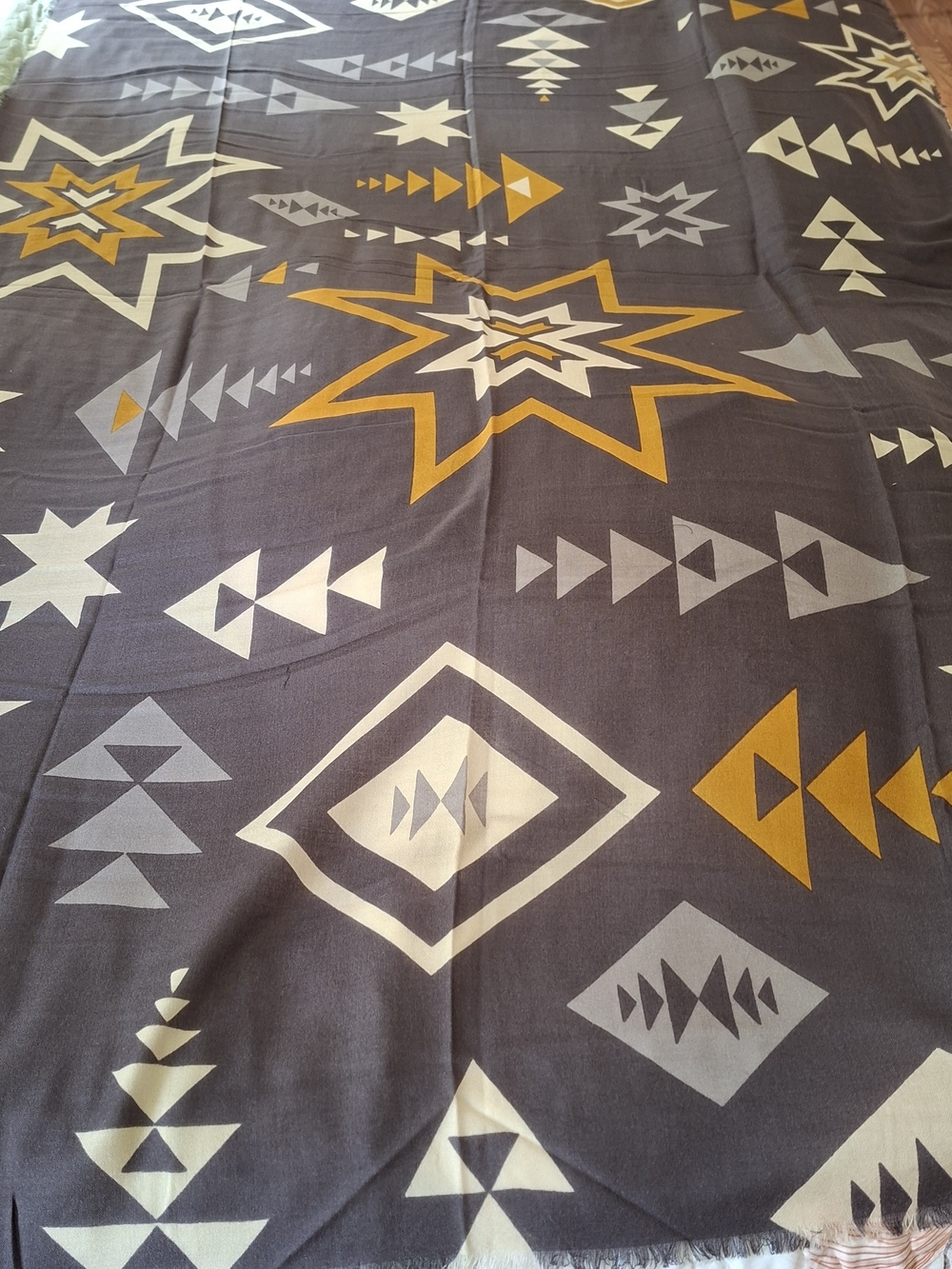 Pendleton Plains Star Grey Wool Scarf